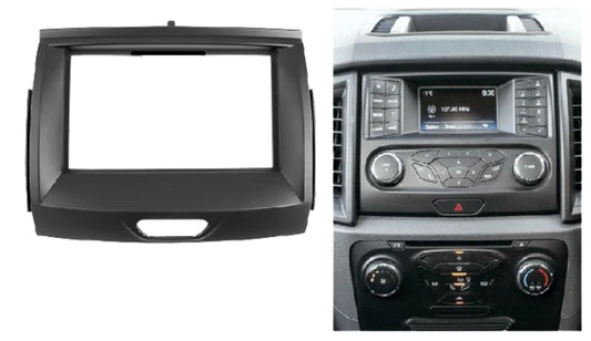 Ford Ranger T7 2017 Double Din Trimplate