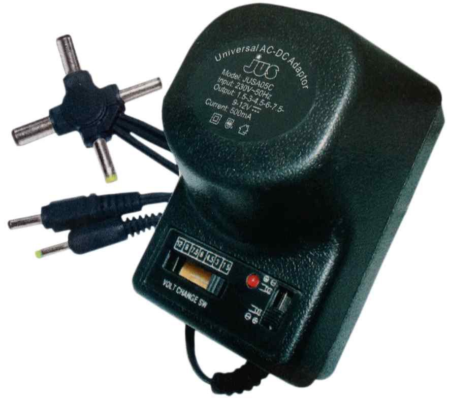 Universal AC/DC Adaptor 500mA (Excludes Free Shipping)
