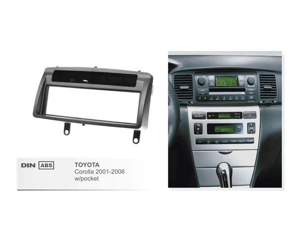 Toyota RunX/Corolla 2001-2006 Single Din Trimplate