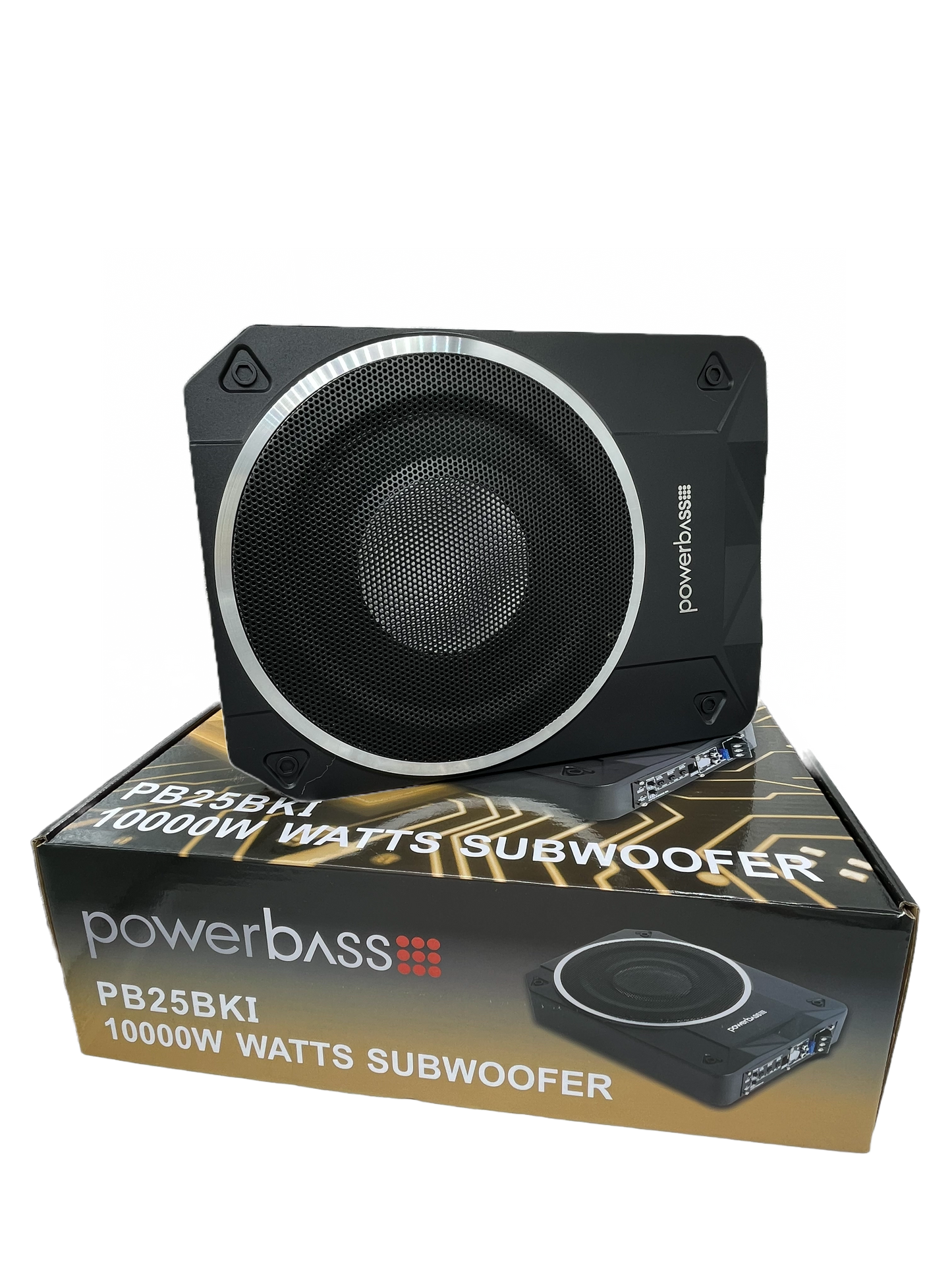 Powerbass PB25BKI 10" 10000w  Active Subwoofer with Wiring Kit