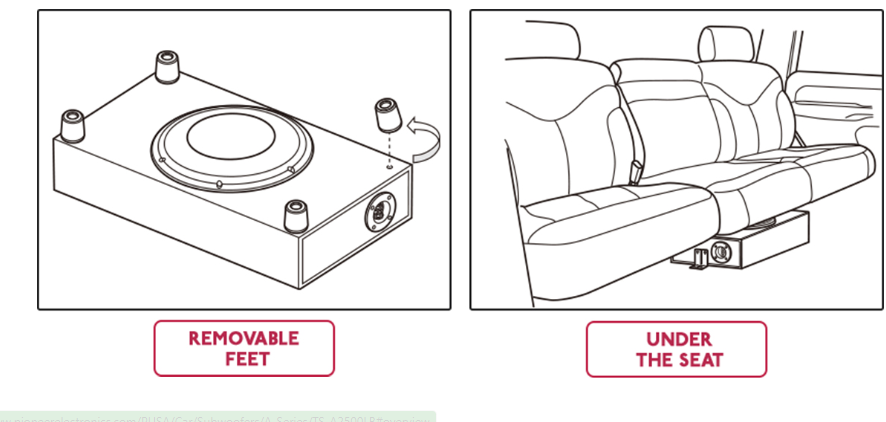 Pioneer TS-A2500LB 10″ 1200w A-Series Shallow Enclosed Subwoofer